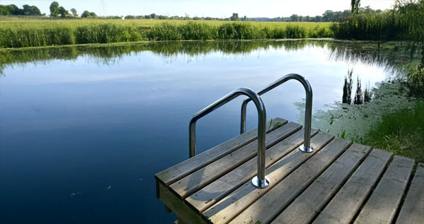 Wild swimming at a holiday Cottage